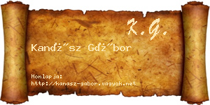 Kanász Gábor névjegykártya