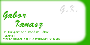 gabor kanasz business card